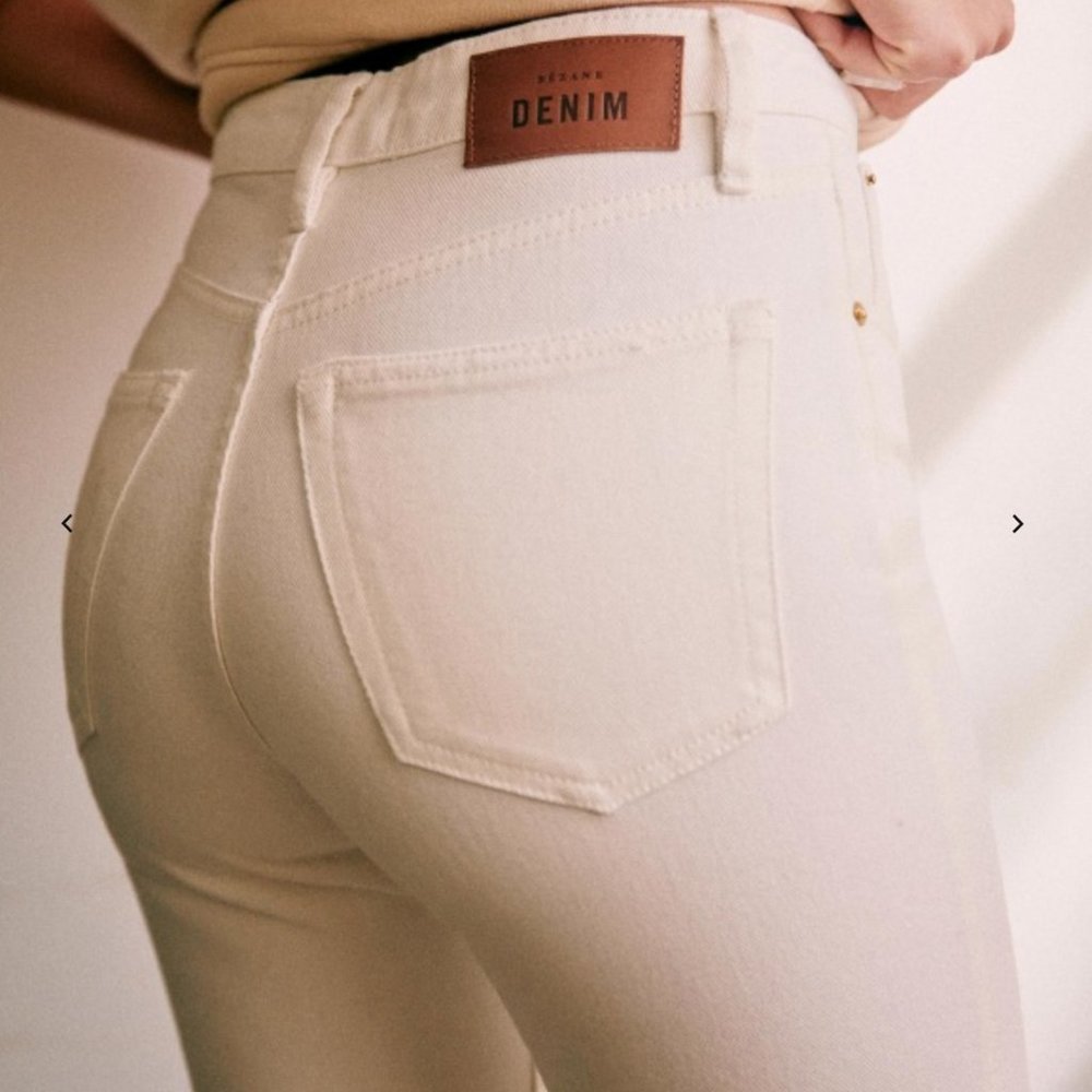 SEZANE ECO-FRIENDLY BRUT ECRU (WHITE) DENIM SZ 25